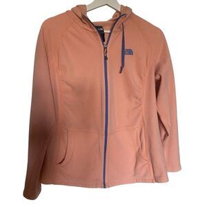 The North Face orange blue fleece jacket large zipper